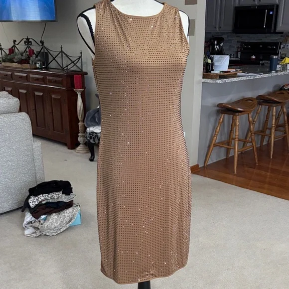 White House Black Market Bronze Mini Dress - Picture 6 of 12